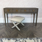 Fernsby Squares Console Table with Oak and Brass