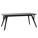 Light & Living Quenza Dining Table in Matt Black Acacia Wood – 220cm