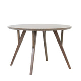 Light & Living Quenza Round Dining Table in Brown Acacia Wood – Small