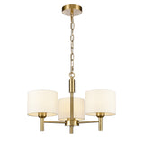 Franklite Barolo Light Fitting – 3 Lights – Aged Brass