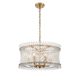 Franklite Ethereal Pendant – 6 Light – Aged Brass