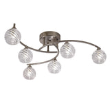 Franklite Vortex Light Fitting – 6 Lights – Satin Nickel