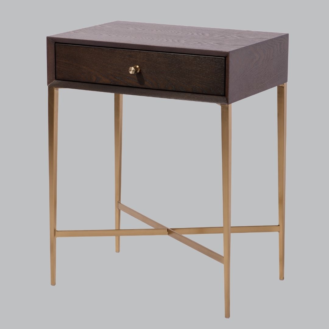 Livingsley Frost Side Table – Chocolate