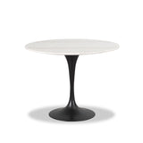 Liang & Eimil Telma Dining Table in Matt Black and White Marble - Small