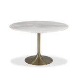 Liang & Eimil Telma Dining Table in Brass and White Marble - Large
