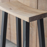 Garden Trading Clockhouse Barstool – Natural and Carbon