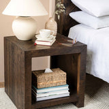 Garden Trading Fawley Chevron Side Table – Antique Brown