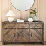 Garden Trading Fawley Chevron Sideboard – Antique Brown