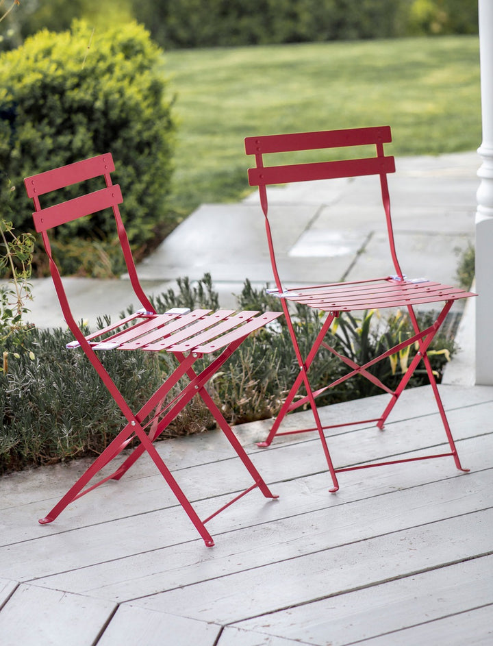 Garden Trading Rive Droite Bistro Chair – Pomegranate – set of 2