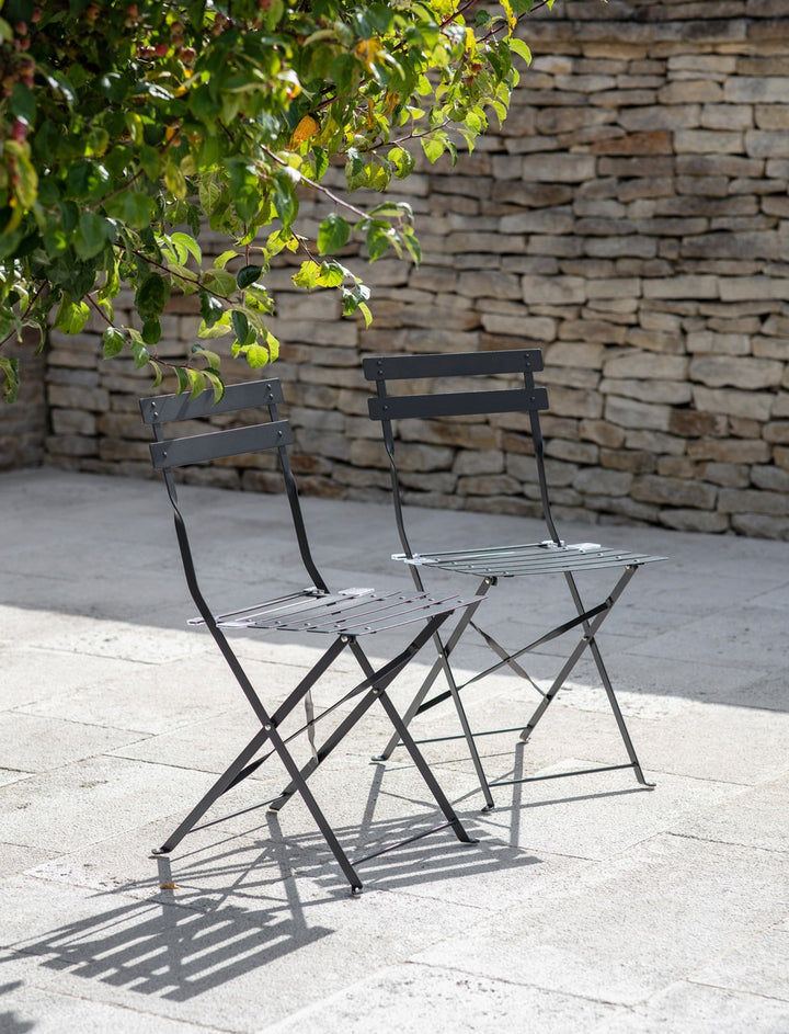 Garden Trading Rive Droite Bistro Chair – Carbon – set of 2