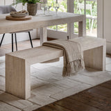 Girisha Dining Bench – Whitewash