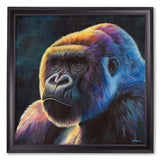 Gorilla Print 'Power' by Amy Ansell - Black Square Frame