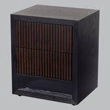 Livingsley Grove 2 Drawer Side Table – Chocolate