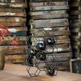 Light & Living Salbris Wine Rack in Matt Black – Small