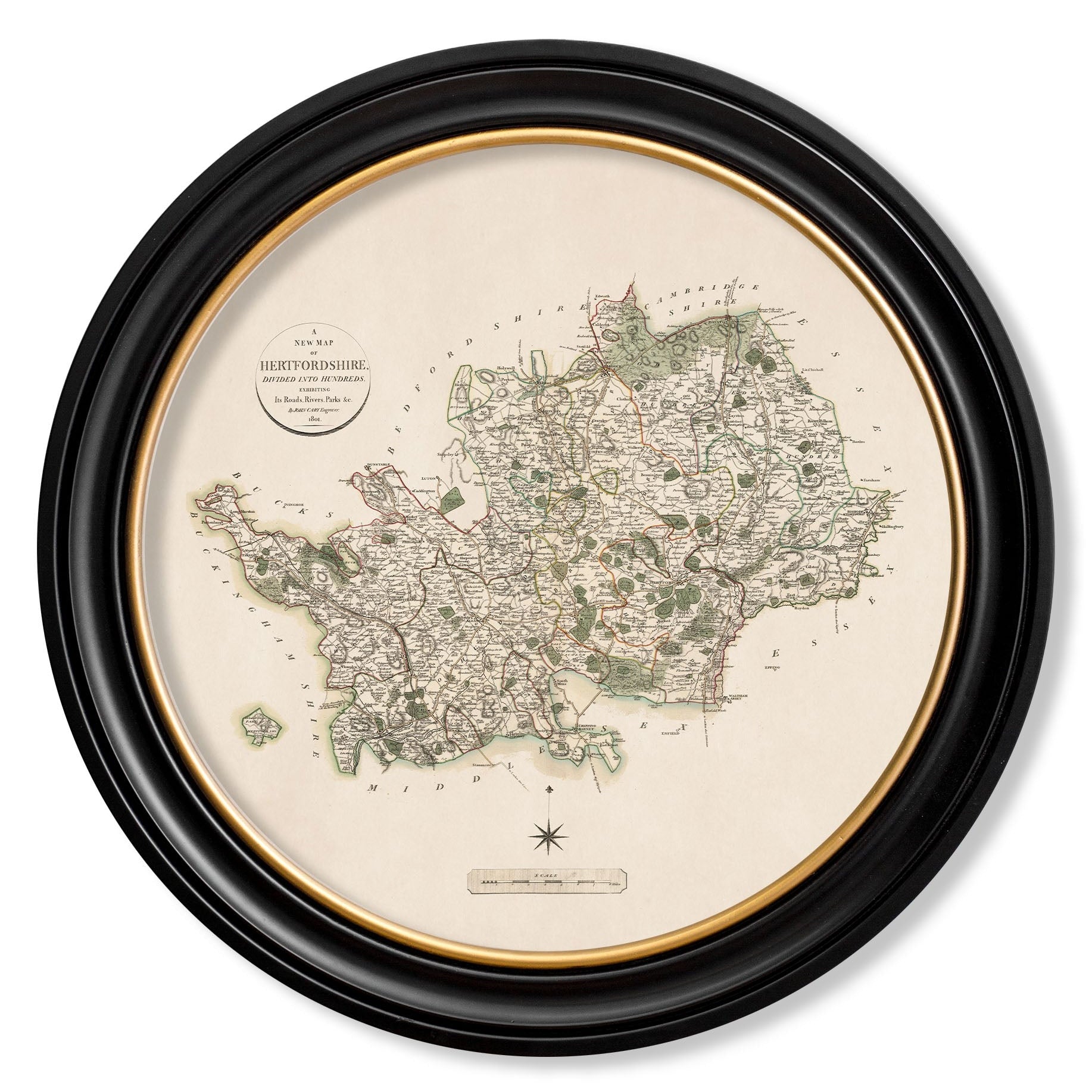c.1806 County Maps of England - Round