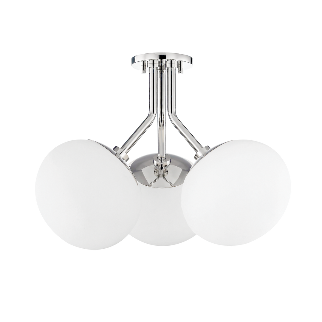 Hudson Valley Lighting Estee Semi-Flush Light with Opal Glass – Excess Stock