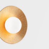 Hudson Valley Lighting Emerald Wall Sconce in Vintage Gold Leaf – 1 Light