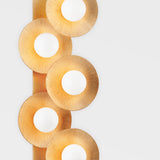 Hudson Valley Lighting Emerald Wall Sconce in Vintage Gold Leaf – 5 Lights