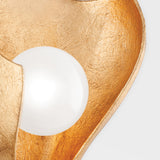 Hudson Valley Lighting Moonstone Wall Sconce – Vintage Gold Leaf