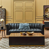 Huxley Leather 3 Seater Sofa – Ebony Leather