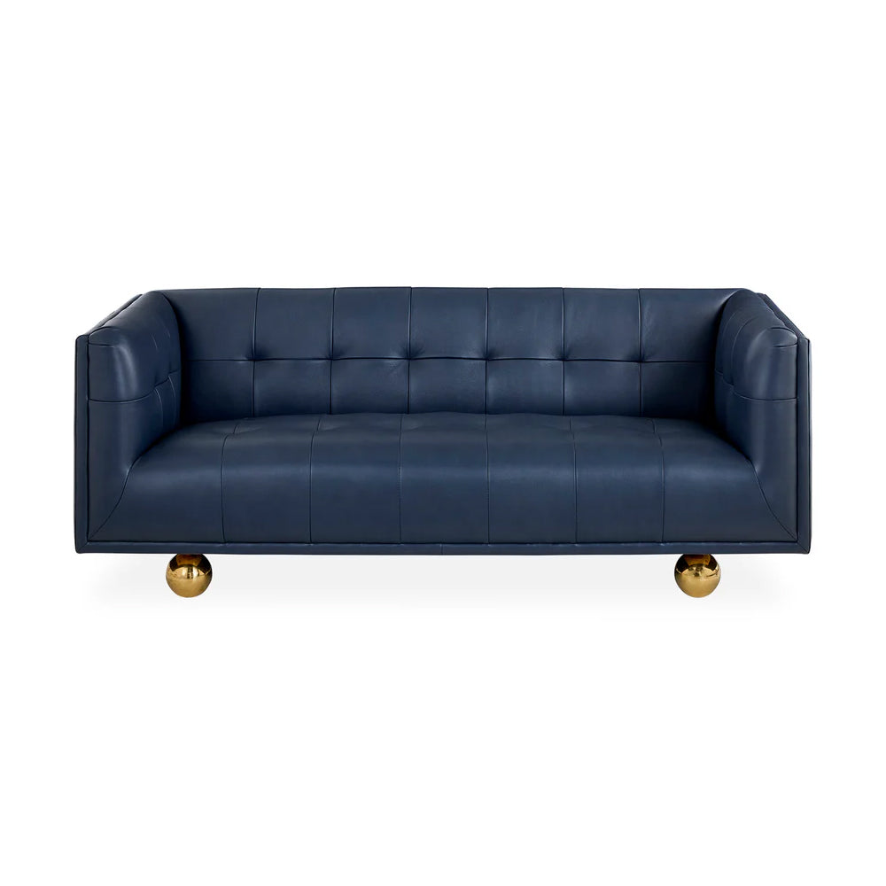Jonathan Adler Claridge Apartment Sofa Oxford Navy Leather