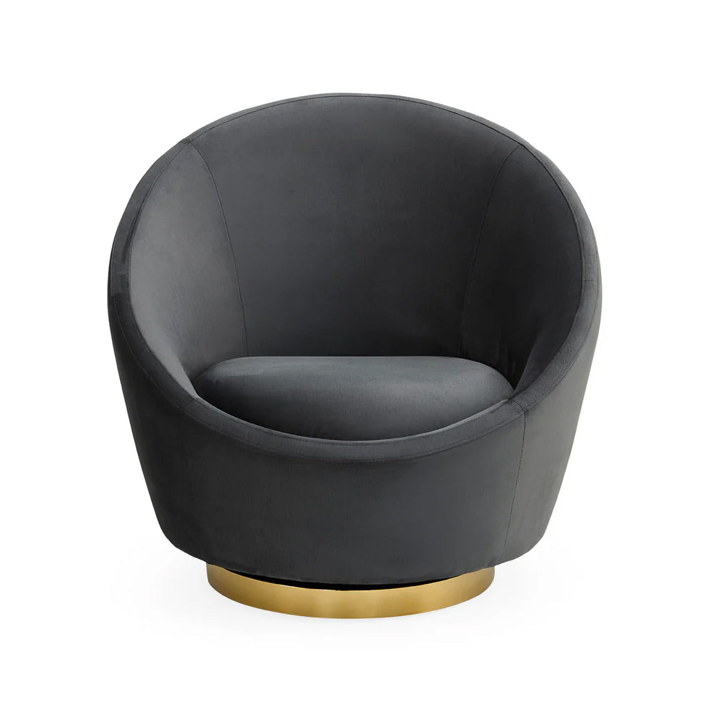 Jonathan Adler Ether Swivel Chair – Bergamo Charcoal – Shropshire