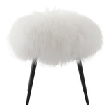 Keiichi Baaarb Ottoman – White Sheepskin