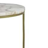 Light & Living Axat Coffee Table with White Agate and Antique Bronze