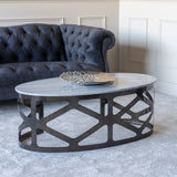 Libra Interiors Metropolitan Coffee Table – Metallic Black Nickel