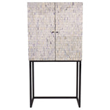 Libra Interiors Purple Bone Inlay Bar Cabinet