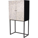 Libra Interiors Purple Bone Inlay Bar Cabinet