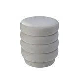 Liang & Eimil Lou Stool in Limestone Velvet