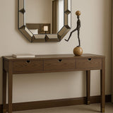 Liang & Eimil Alcudia Dressing Table - Dark Brown Oak/Antique Brass