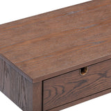 Liang & Eimil Alcudia Dressing Table - Dark Brown Oak/Antique Brass