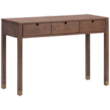 Liang & Eimil Alcudia Dressing Table - Dark Brown Oak/Antique Brass