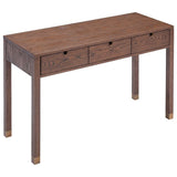 Liang & Eimil Alcudia Dressing Table - Dark Brown Oak/Antique Brass