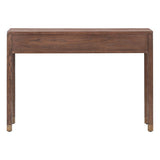 Liang & Eimil Alcudia Dressing Table - Dark Brown Oak/Antique Brass