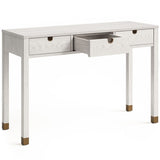 Liang & Eimil Alcudia Dressing Table - Ivory Brushed /Antique Brass