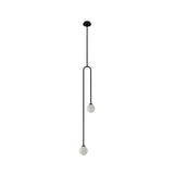 Liang & Eimil Arket Pendant Light – White Frosted Glass Globe/Black Metal