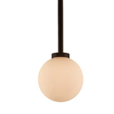 Liang & Eimil Arket Pendant Light – White Frosted Glass Globe/Black Metal