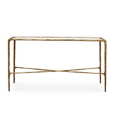 Liang & Eimil Cobra Console Table – Textured Antique Brass and Glass