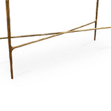 Liang & Eimil Cobra Console Table – Textured Antique Brass and Glass