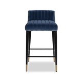 Liang & Eimil Coltrane Counter Stool with Gainsborough Cobalt Blue Velvet