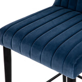 Liang & Eimil Coltrane Counter Stool with Gainsborough Cobalt Blue Velvet
