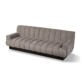 Liang & Eimil Keiron Sofa in Grey Chenille and Matt Black