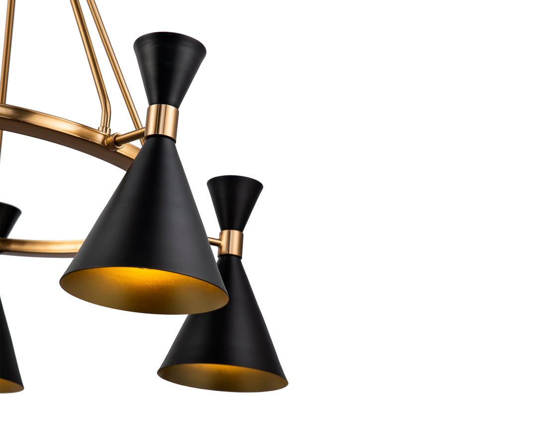 Liang & Eimil Kensington Pendant Lamp in Black and Antique Brass