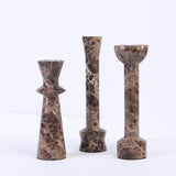 Liang & Eimil Melora Candle Holder – Dark Brown Marble