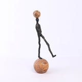 Liang & Eimil Motus Sculpture –  Dark Bronze/Marble