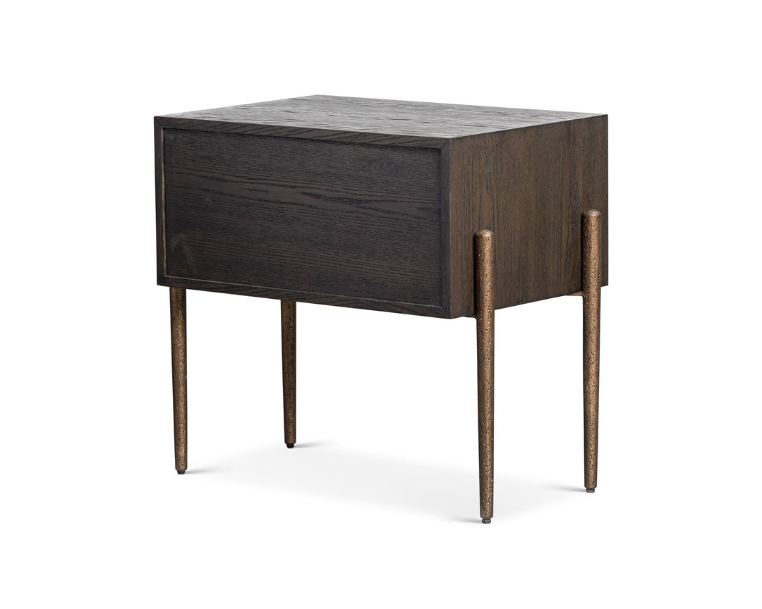 Liang & Eimil Nella Bedside Table – Brushed Brown & Hammered Dark Bronze