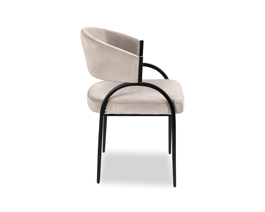 Liang & Eimil Pavilion Dining Chair – Megan Light Grey Velvet